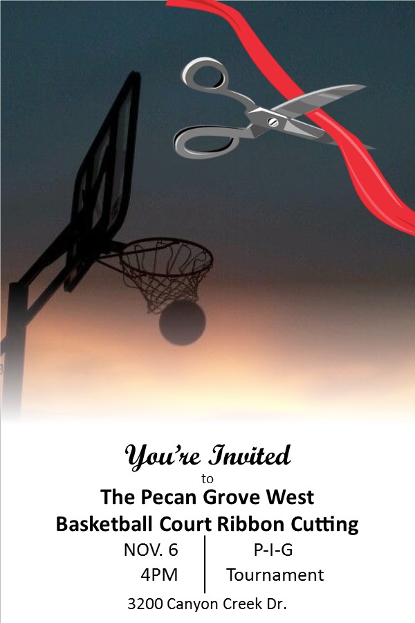 Basketball With Ribbon Basketball Ribbon Cutting – Sherman Parks & Rec